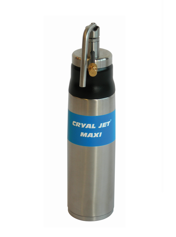Spray pulvérisateur en cryochirurgie pour dermatologues. Cryal Jet. Air Liquide Healthcare Benelux.