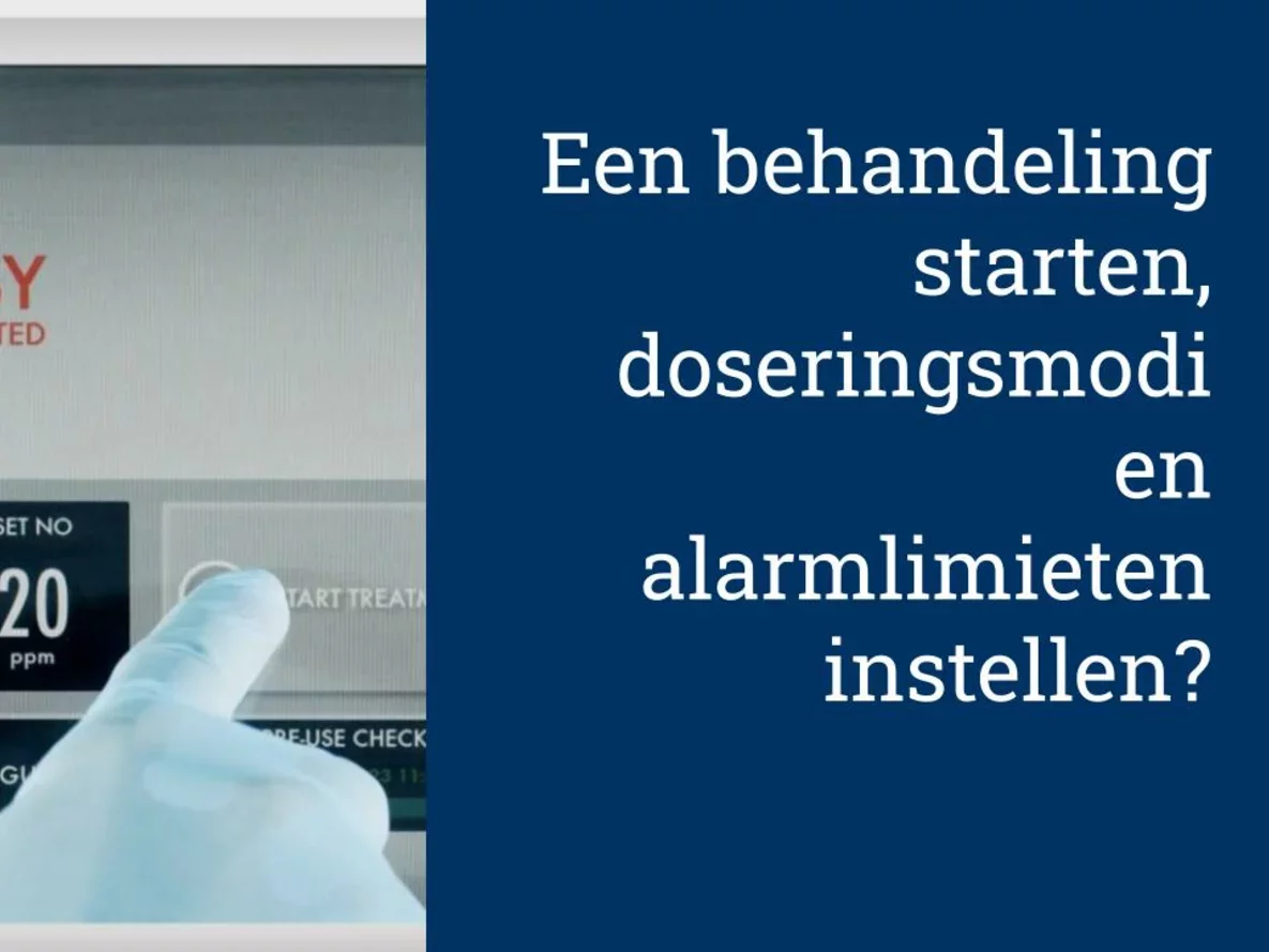 Een behandeling starten, doseringsmodi en alarmlimieten instellen?