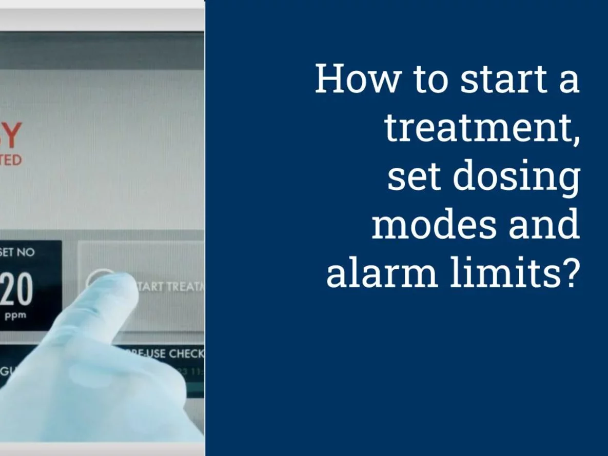 How to start a treatment, set dosing modes and alarm limits