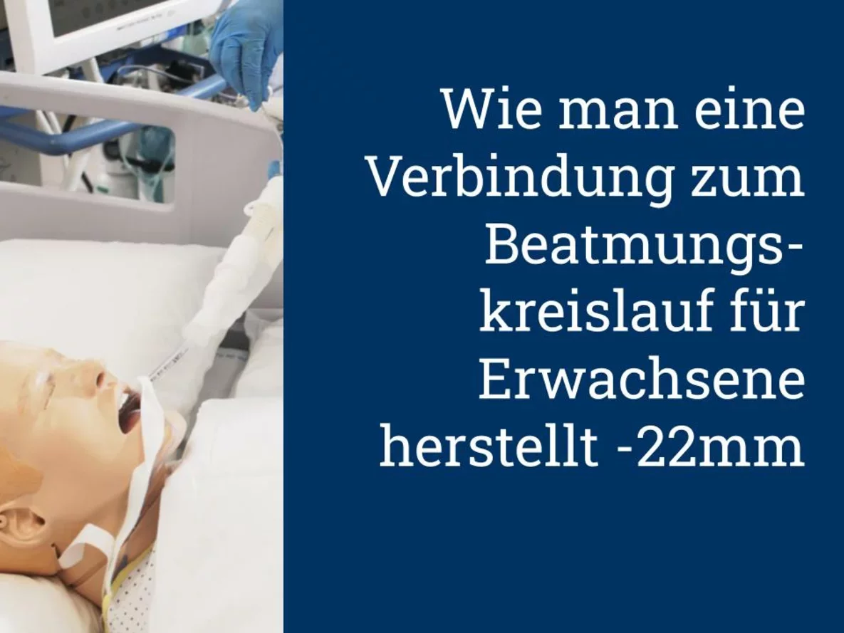 Wie man eine Verbindung zum Beatmungskreislauf für Erwachsene herstellt -22mm