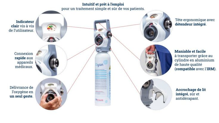 Mini Bouteille D'oxygène Plongée 0,5 L - 3000 PSI - Portable Avec Manomètre - 5 à 10 Min D'autonomie - Wulimasun - 6